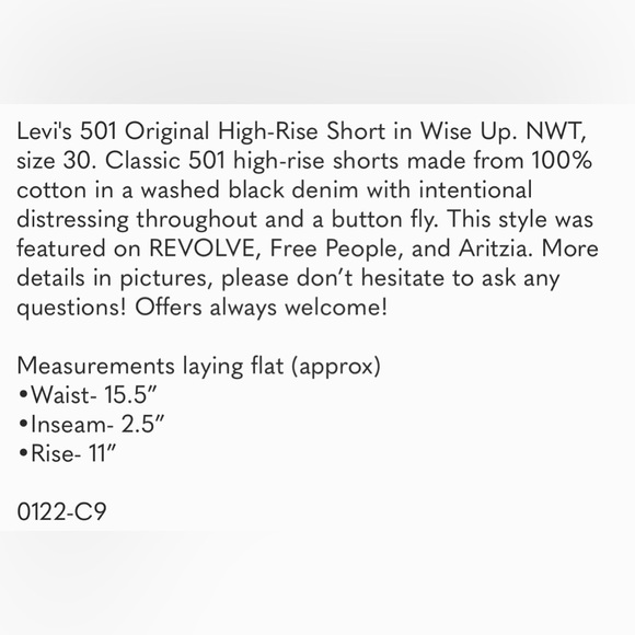 Levi’s 501 festival shorts in black - Picture 11 of 12